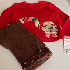 NWT Gymboree Red and Brown Gingerbread Outfit Size 4T New